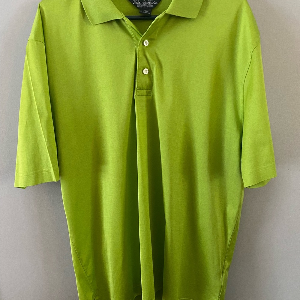 Brooks Brothers‎ Country Club Bright Lime Polo Shirt size large